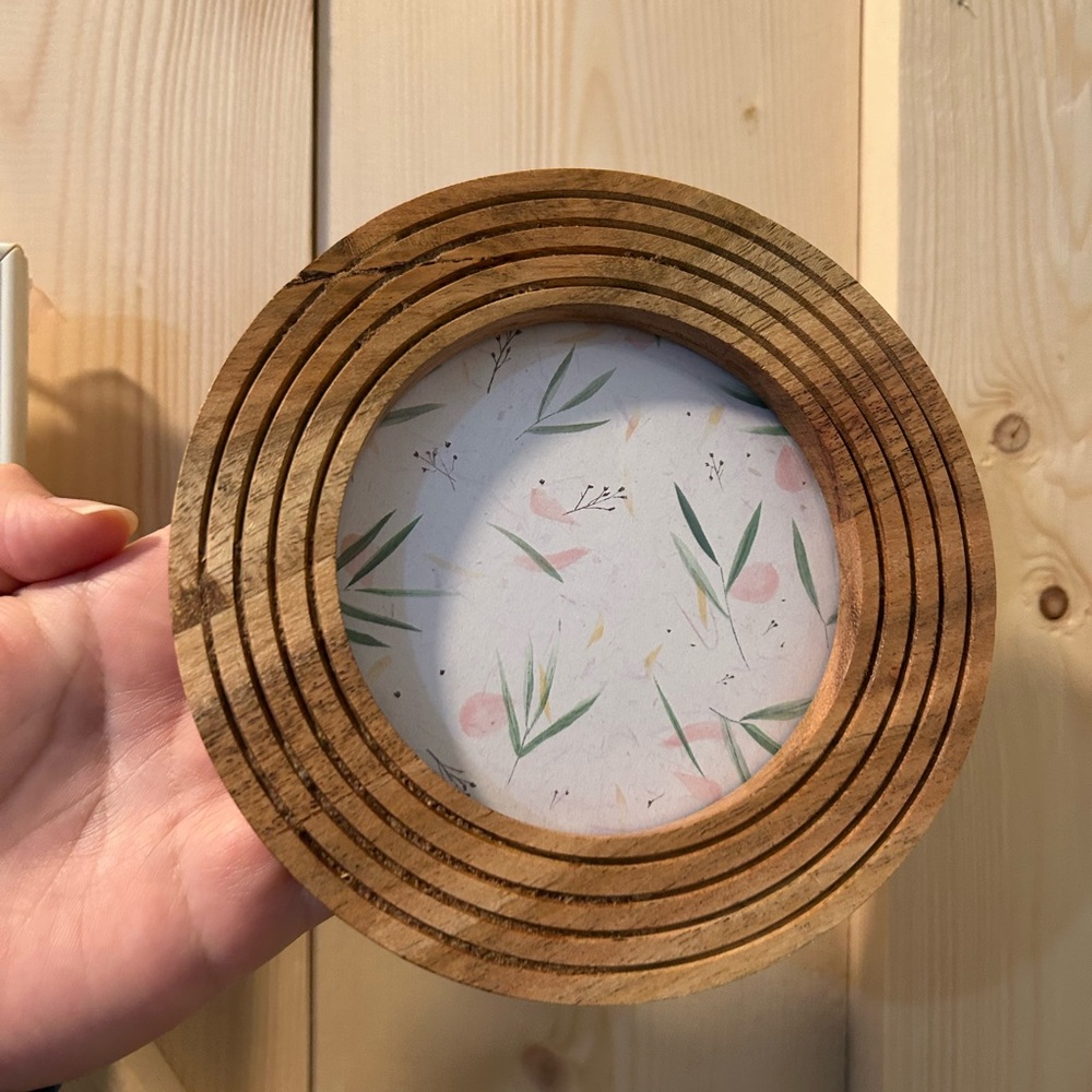 Rustic Circular Wooden Frame